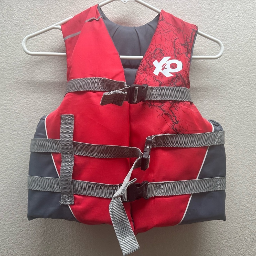 Red and Gray Life Vest